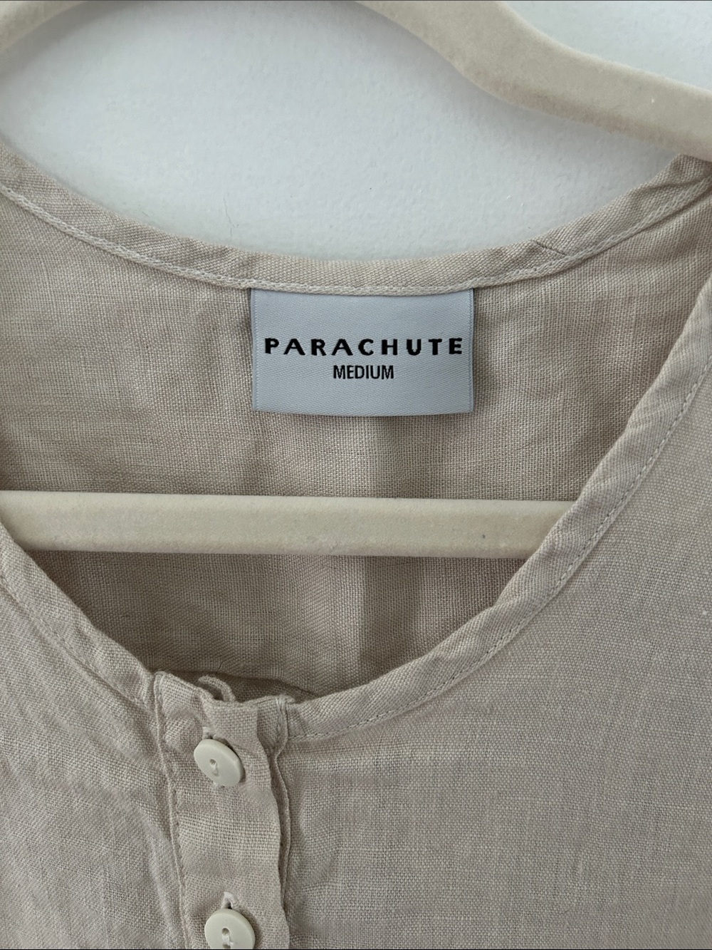 Parachute Linen House Dress Size Medium Midi Oversized Comfy Tunic/Nightshirt - Picture 3 of 15